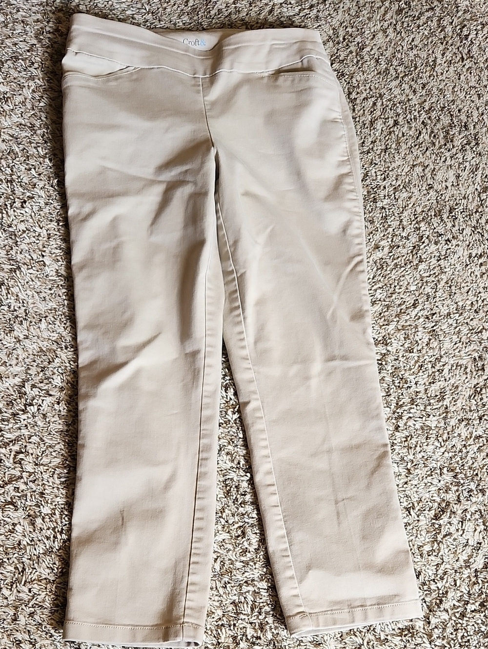 croft & barrow Women's Light Cream Straight-Leg Jeans